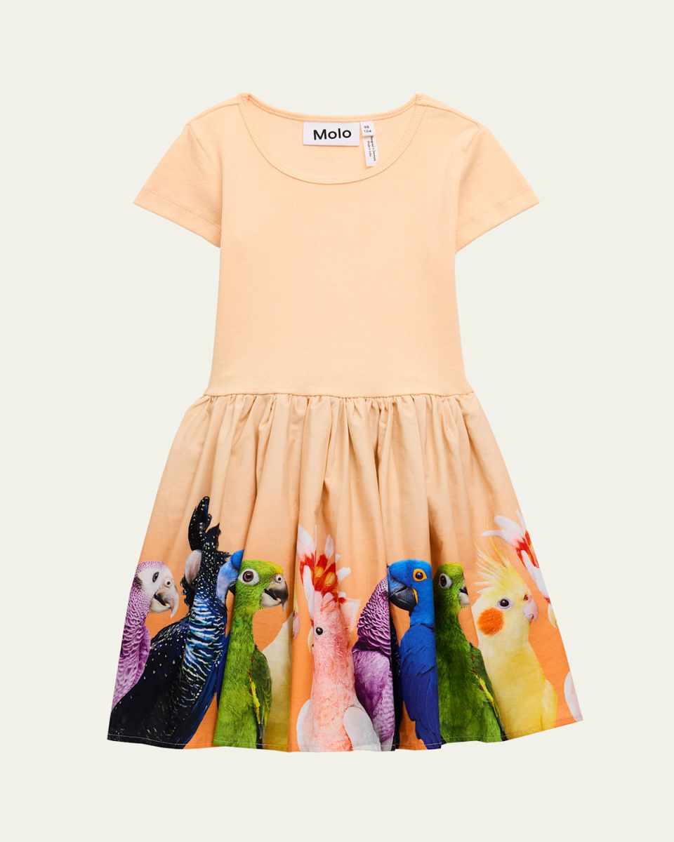 Girl's Cissa Graphic Combo Dress, Size 3T